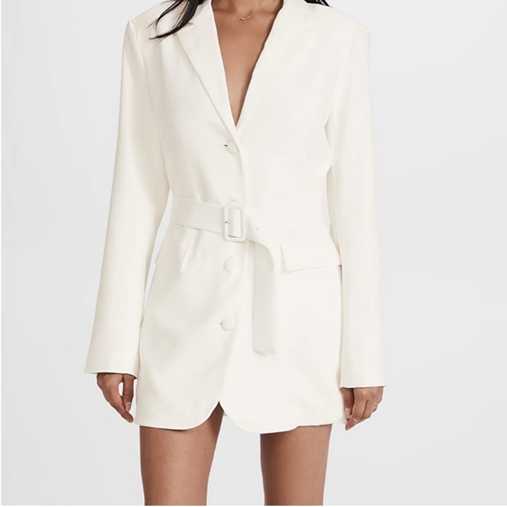 Amanda Uprichard White Blazer Dress